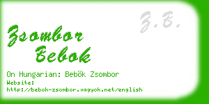 zsombor bebok business card